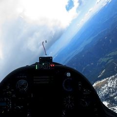 Flugwegposition um 12:10:13: Aufgenommen in der Nähe von St. Oswald-Möderbrugg, Österreich in 3052 Meter